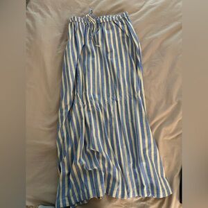 Universal Thread Blue and Tan Striped Skirt